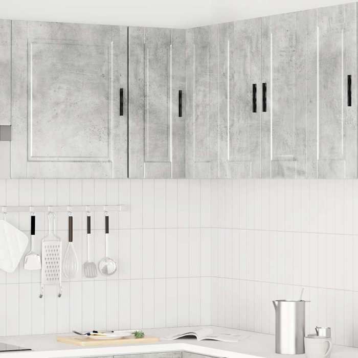 STAR - Meuble mural dangle de cuisine/Armoire haute Porto - gris béton LL330