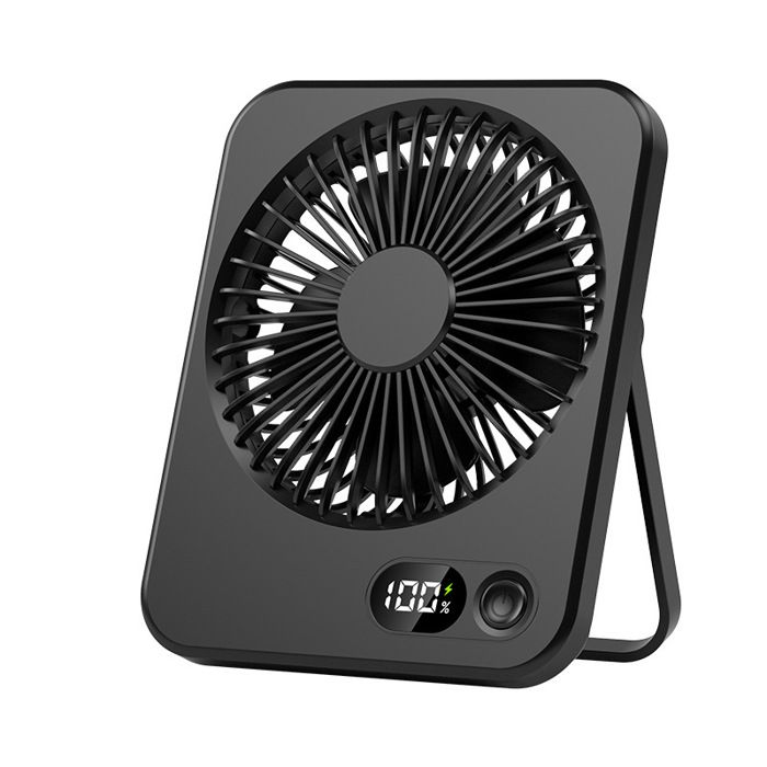 Mini ventilateur USB blanc 3 vitesses rechargeable puissant avec boucle pour maison bureau intérieur extérieur - Omegasback