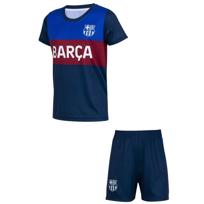 Maillot + Short FC Barcelone Officiel - Enfant - Collection 2023 - Matière Polyester Qualité