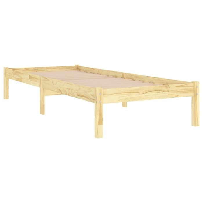 Lit bois - MANGO - Cadre de lit adulte ou enfant - sans matelas - bois massif 90x200 cm - LV2618