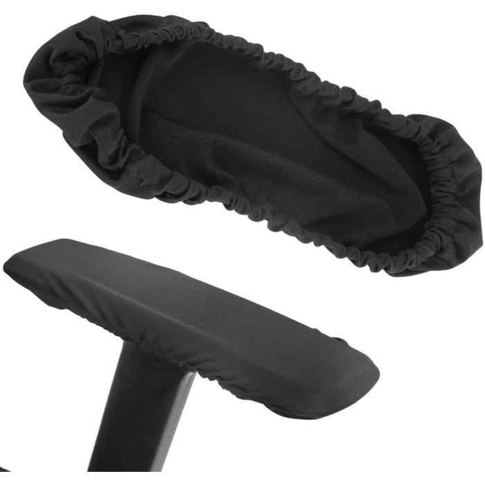 Housse Amovible Accoudoir 1 Paire Amovible Chaise Housses for Accoudoirs Protector Élastique Fauteuil De Bureau Noir Couvertu Label