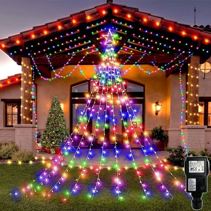 CASARIA® Guirlande De Noël Lumineuse 5m 100 LED Blanc Chaud Sapin Artificiel Décoration De Noël