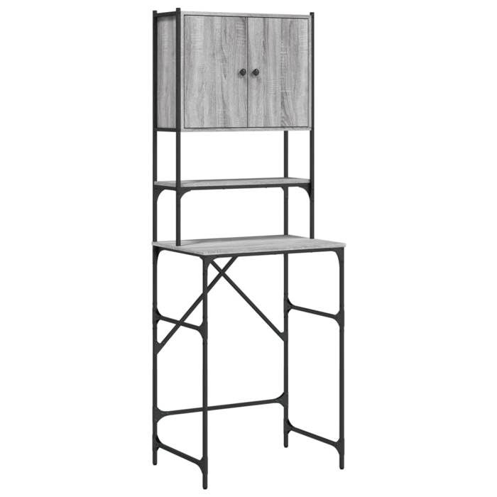 (Promotion octo)Armoire de machine à laver/buanderie//salle de bain - design simple - sonoma gris 68 x 485 x 194 cm fg567351