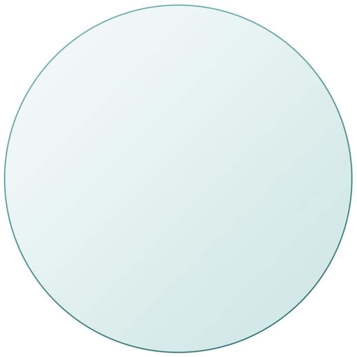 Dessus de table en verre trempé - vidaXL - Ø 40 cm - Transparent - Verre trempé - Résistant à la chaleur