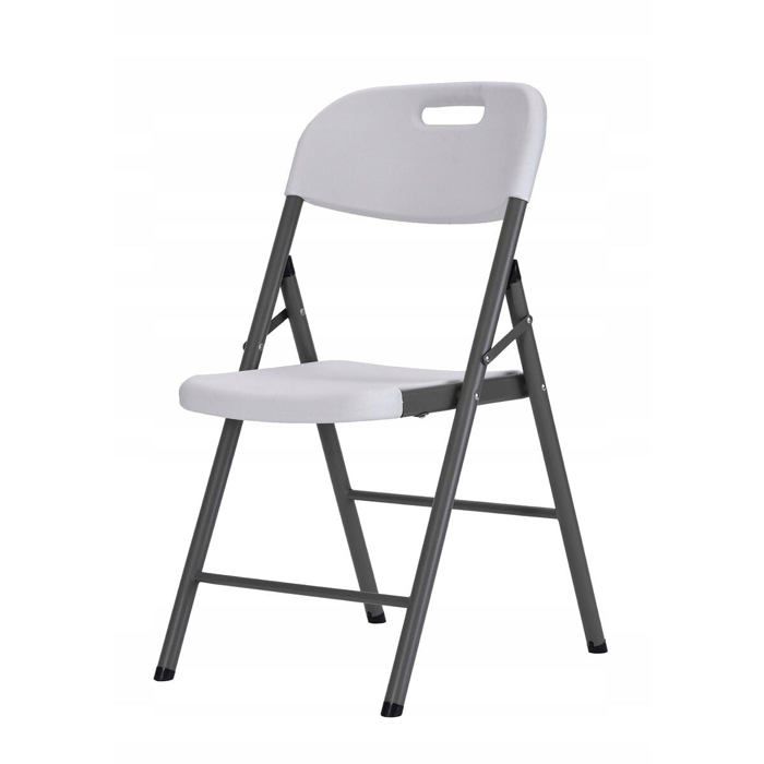 Chaise pliante en résine - MARBUENO SUMMER - Blanc - 44x53x83 cm - Pliable - Moderne - Nettoyage facile