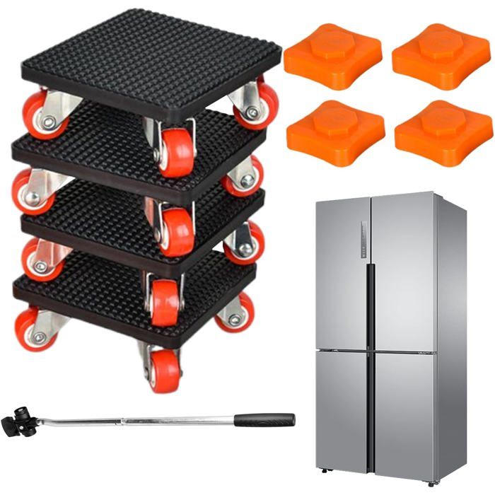 Déplace-meubles rotatif 360° supportant jusqu’à 500 kg pour piano armoire réfrigérateur ou canapé Label