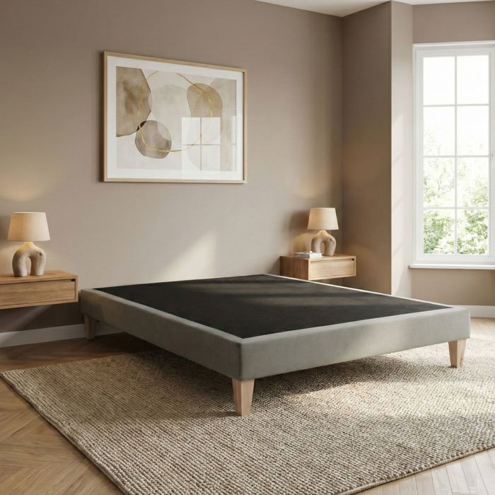 Sommier tapissier à lattes fixes 180x200 cm Vert Sauge Someo Astre Sommier tapissier à lattes fixes 180x200 cm Vert Sauge Someo Astre