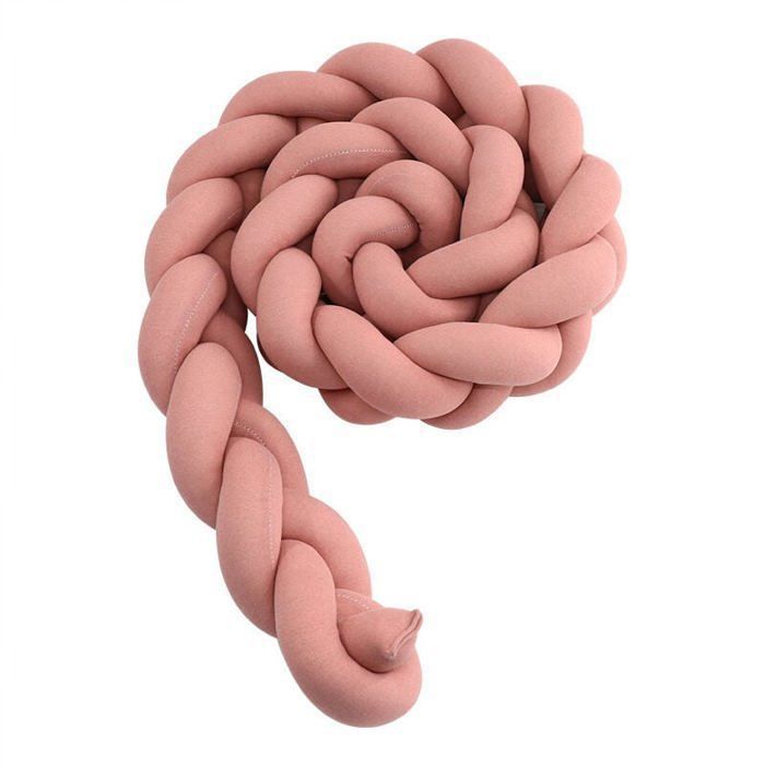 Tour de lit bébé - HAWUJ - 3m tressé serpent velours - décoration chambre
