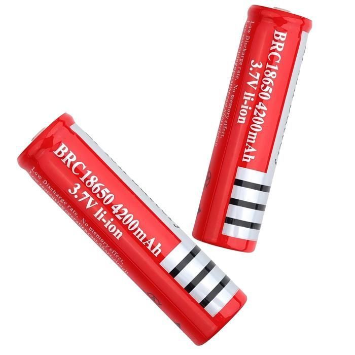Piles rechargeable 18650 2pcs 4200mah 3 7 - Gossfen - v batterie lithium-ion qualité professionnelle compatible avec de nombreux p