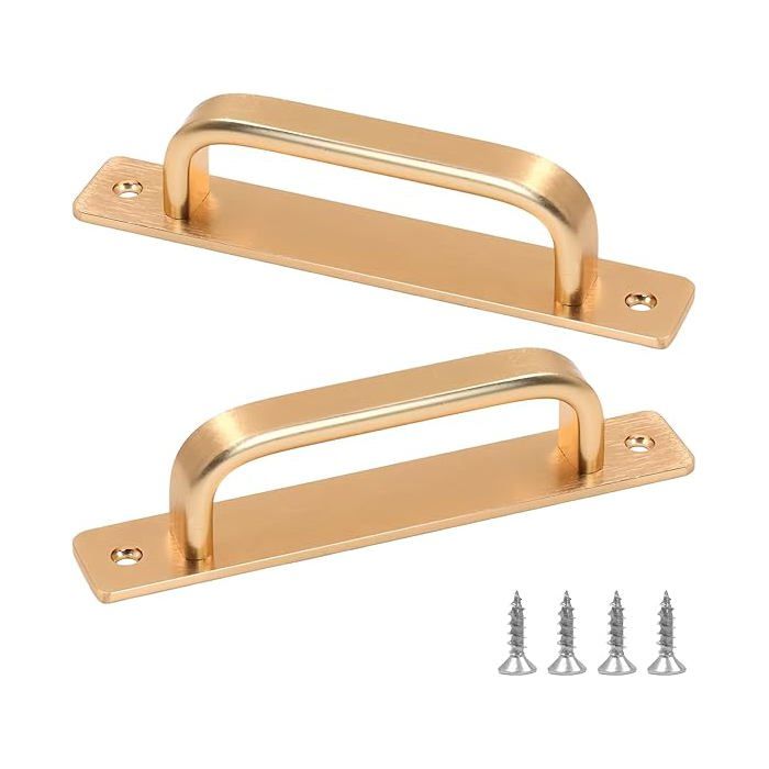 2 Pièces Poignée Meuble 180 mm Poignée Porte Coulissante Doré Poignet de Porte Cuisine avec 4 Vis pour Armoires Pe POIGNEE DE PORTE