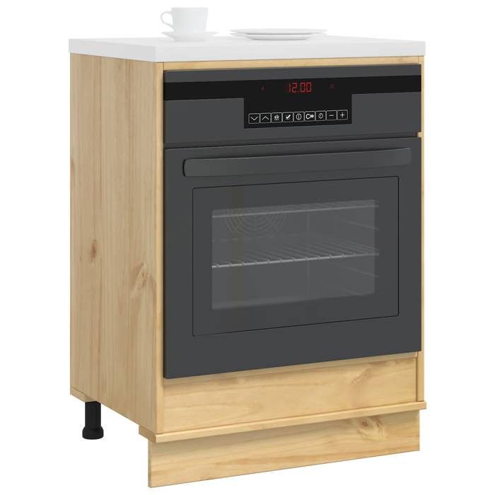 Armoire SKI Brun Miel - vidaXL - Meuble bas cuisine - Bois de pin massif - 60x46x81 cm 845wnc32m
