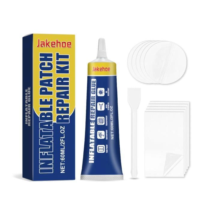 Kit Reparation Piscine Kit Réparation Spa Gonflable Contient De Ladhésif (60Ml) Des Rustine Piscine (10 Pièces) Et Un MATERIEL