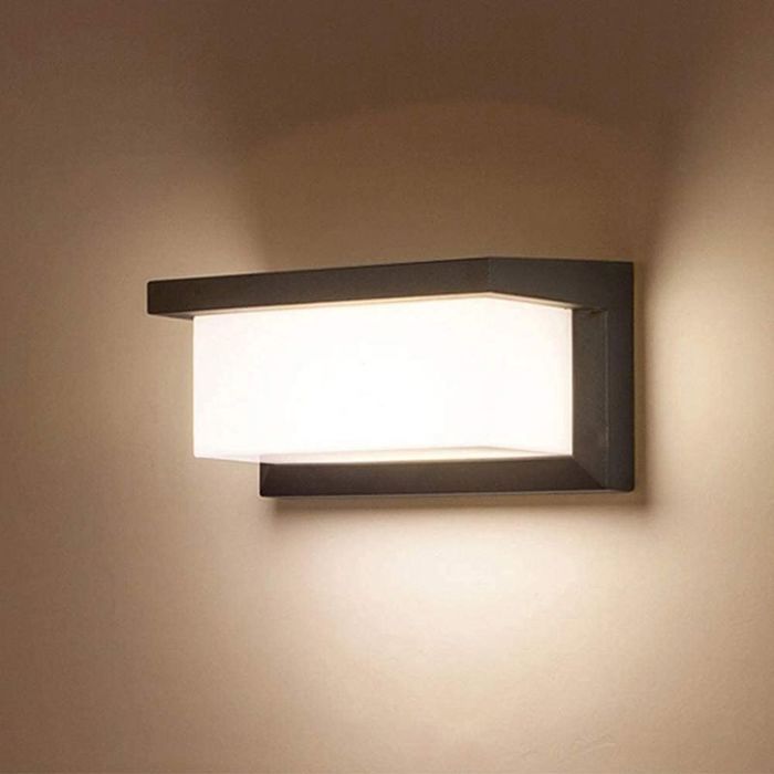 Applique Murale LED - IP65 étanche Blanc Chaud 3000K - Extérieur Jardin Garage - Aluminium 260x125x125mm
