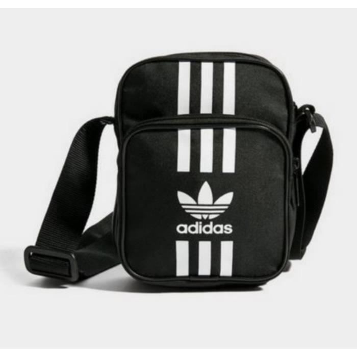 Sacoche Homme Adidas Originals small items Noire Bandes Blanches noir et  blanc - Cdiscount Bagagerie - Maroquinerie