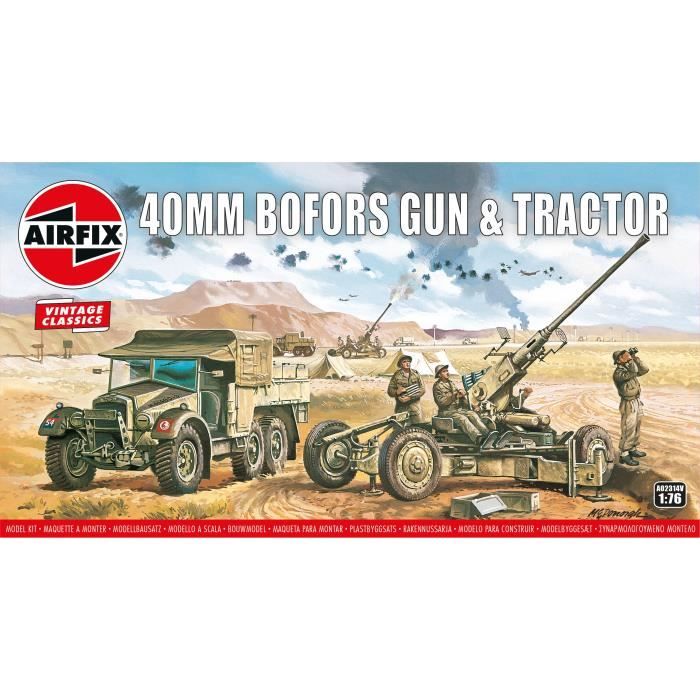 Canon Bofors 40mm et Tracteur - Airfix Vintage Classics