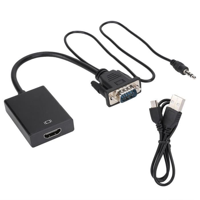 Cable convertisseur VGA vers HDMI avec audio pour projecteur PC HDTV ...