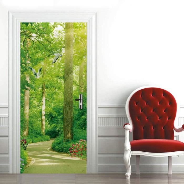 Sticker Porte Effet 3D 50x125cm (19.68 Inches * 49.21 Inches