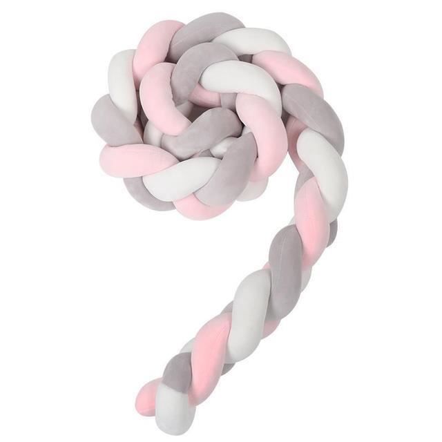 1pcs Tour De Lit Bebe Coussin Serpent Coussin Tresse Pare Chocs Velours Tour De Canape Souple Pour Bebe 0cm Blanc Gris Rose Achat Vente Barriere De Securite Cdiscount
