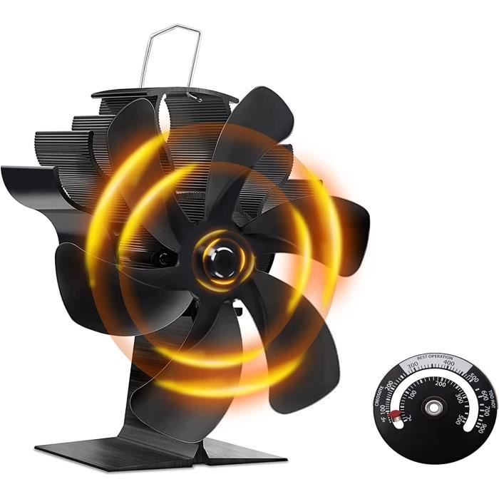 Puratikodon Ventilateur Poele à Bois, Silencieux Ventilateur Cheminee