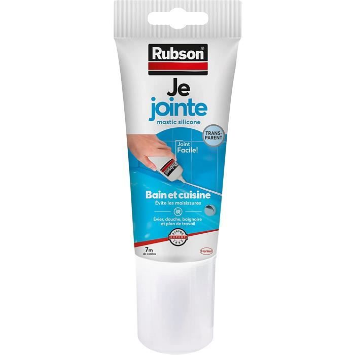 Rubson Je Jointe Mastic Transparent 150 ml, mastic étanche anti