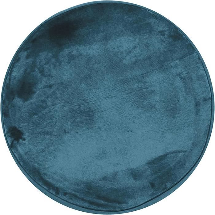 Rétro Paillasson Rond Flanelle Microfibre Antidérapant Lavable En