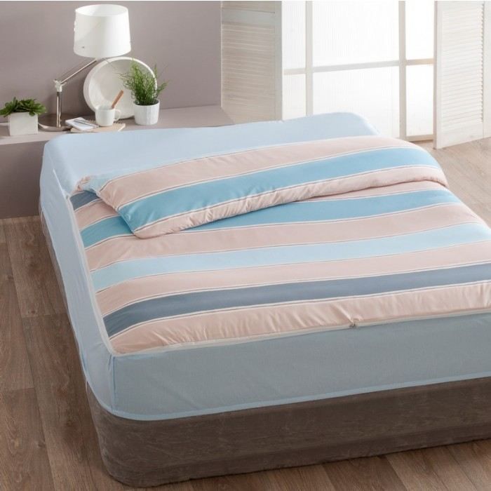Couette Zippée Au Drap Housse 2 Personnes