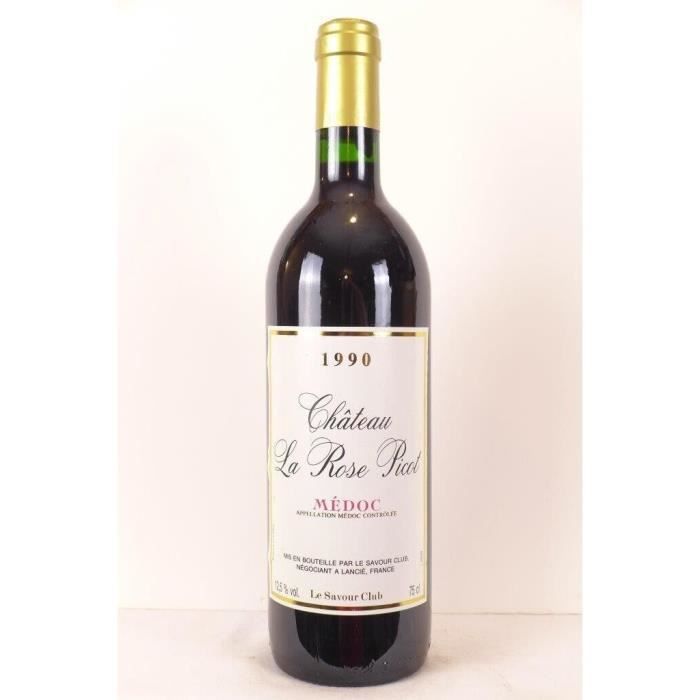 Médoc château la rose picot savour club rouge 1990 bordeaux La cave