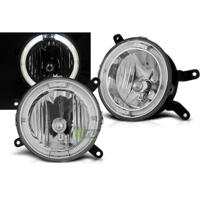 Paire Feux antibrouillard Ford Mustang 04-09 Angel eyes chrome