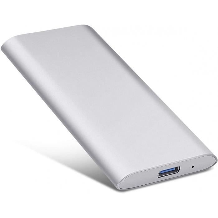Disque Dur Externe 2to Type C USB3.1 pour PC 2to, Noir Mac Ordinateur de Bureaup Wii U Xbox 