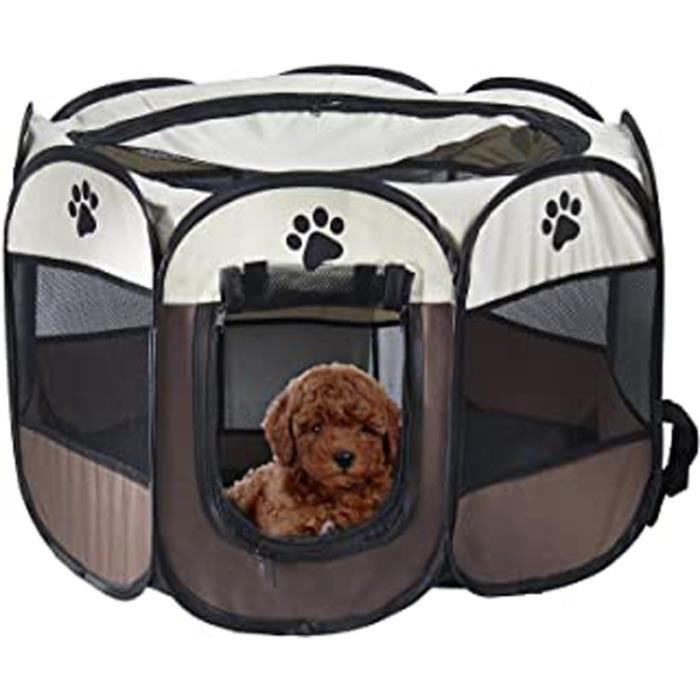 Parc A Chiot Parc De Jeu En Tissu Pliable Pour Animal Domestique Chiot Chat Lapin Cochon Parc Cage Niche Tente 8 Panneaux Interieur Cdiscount