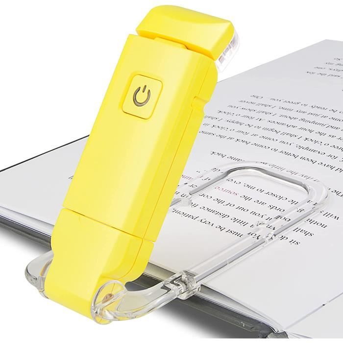 Lampe de lecture - LED rechargeable USB - Flexible - Protection des yeux - Jaune