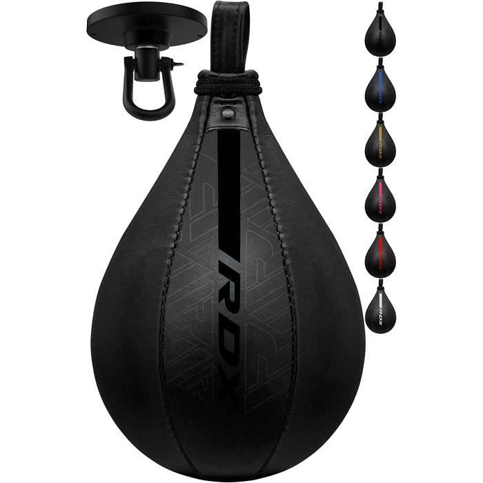 Poire Boxe Sac Cuir Speed Punching Ball Plafond Pivotant Rotuled  entraînement Karate Gym Mma Kickb - Cdiscount Sport