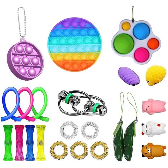 Stress de Jouet de Doigt de Fidget et soulagement d'inquiétude pour Enfants et Adultes Fidget Cube Décompression Spinner Fidget Toys jouet balle orbitale 