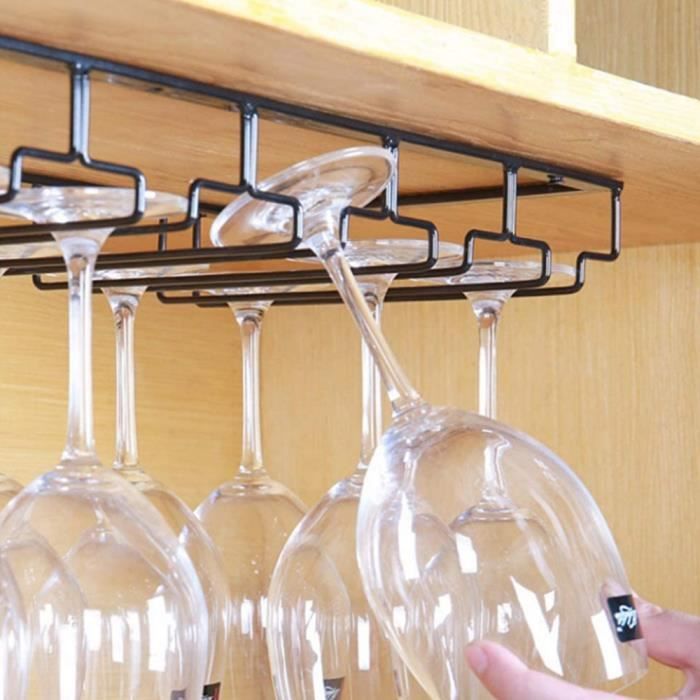 porte-verres à vin suspendu support pour verre à vin avec 6 rails support rack pour verre à pied 60*22.5*5.5cm laizere