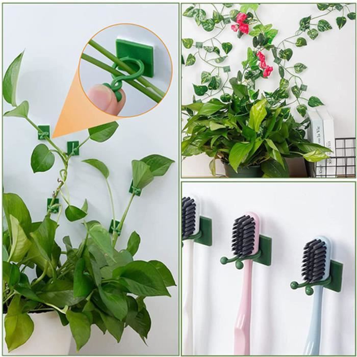 Lot De 10 Tuteurs Pour Plantes En Fer Vert - Hauteur 40 Cm, Avec Anneau De Support Pour Tiges Fleurs Et Légumes