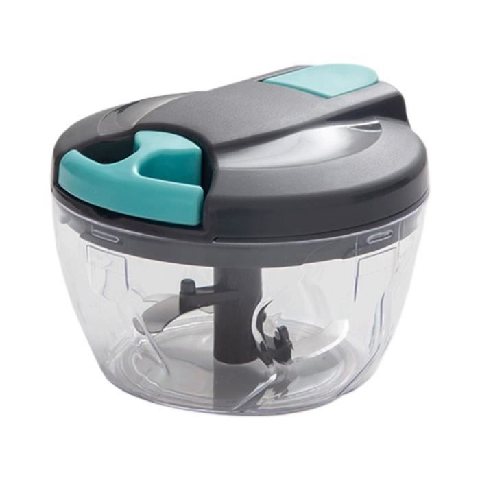 Hachoir Et Batteur Manuel 5 Lames Secret De Gourmet - Bol Transparent 0,9L