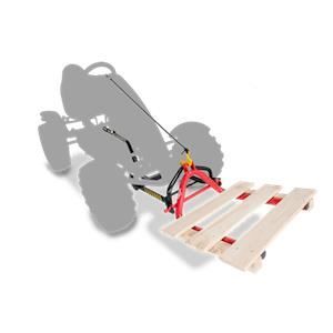 Fourche à palette pour Kart à pédales BERG - Modèle XL pour enfants - Rouge, Jaune et Noir