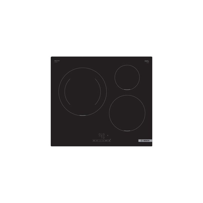 BOSCH Plaque de cuisson induction 3 foyers 4600W 52,2 Noir Cdiscount Electroménager