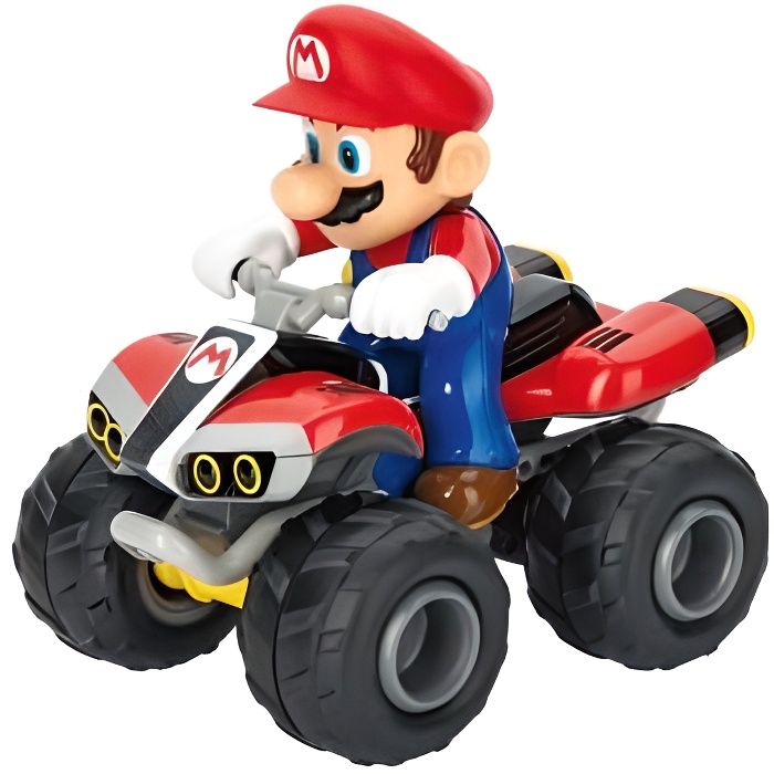 Carrera RC Nintendo Mario Kart - Mario - Quad - Blanc Rouge - Jouet radiocommandé