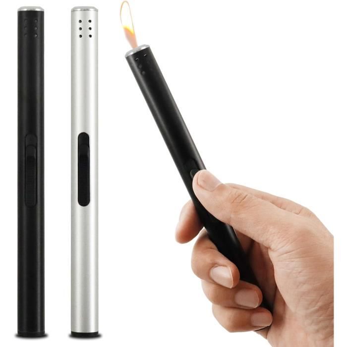 Lot De 5 Briquets Tempête Mitening - Rechargeables Au Butane, Flamme Réglable Et Coupe-Vent - Pour Barbecue, Camping, Cuisine