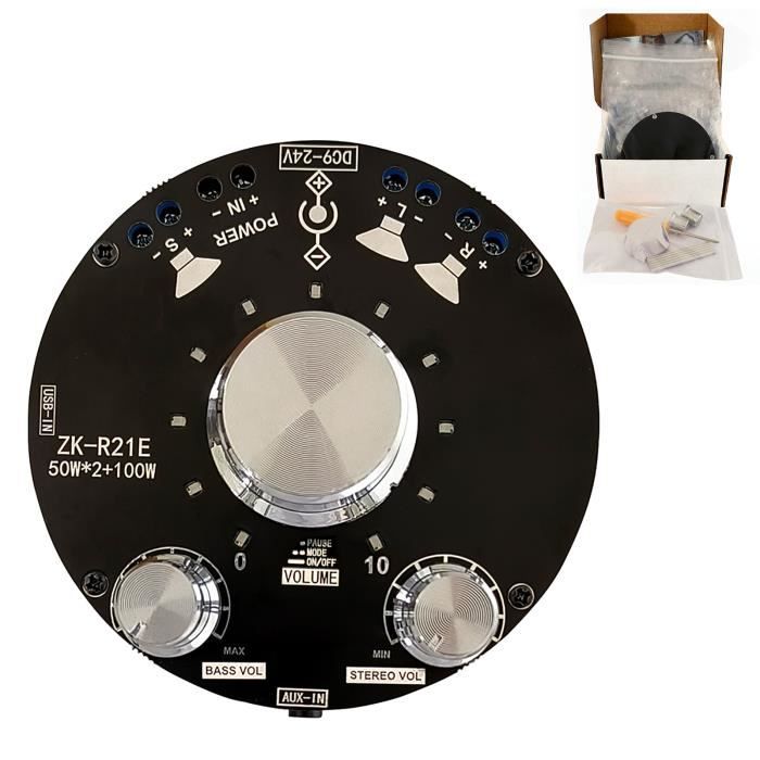 Carte Amplificatrice Audio ZK-R502E 50W - Module Avec USB, 10 Effets, Pour Haut-parleurs 10-50W - 12