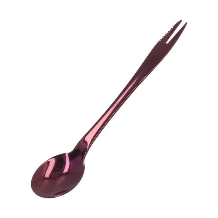 Cuillère Fourchette Spork De Camping En Acier Inoxydable, Multifonction, Sans Marque