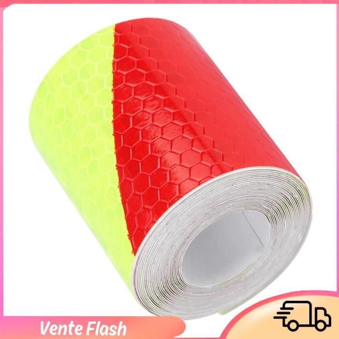 Lot De 2 Protections De Garage Pour Portières De Voiture - Caoutchouc Réfléchissant Rouge/blanc - 50x10x1,5 Cm - Autocollant Sans Perçage