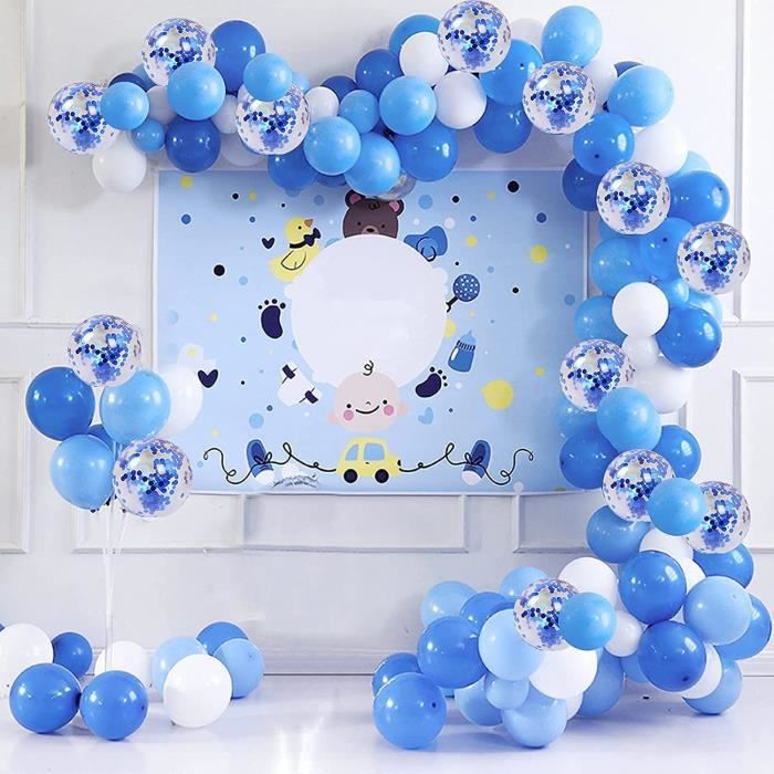 12'' Nacré Ballons Bleu & Blanc Mariage Anniversaire Fête Bébé