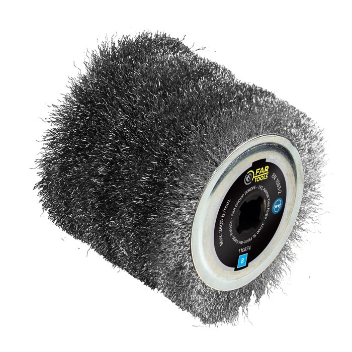 Brosse fil métal pour rénovateur - FARTOOLS - Ø 120 mm - Garantie 2 ans