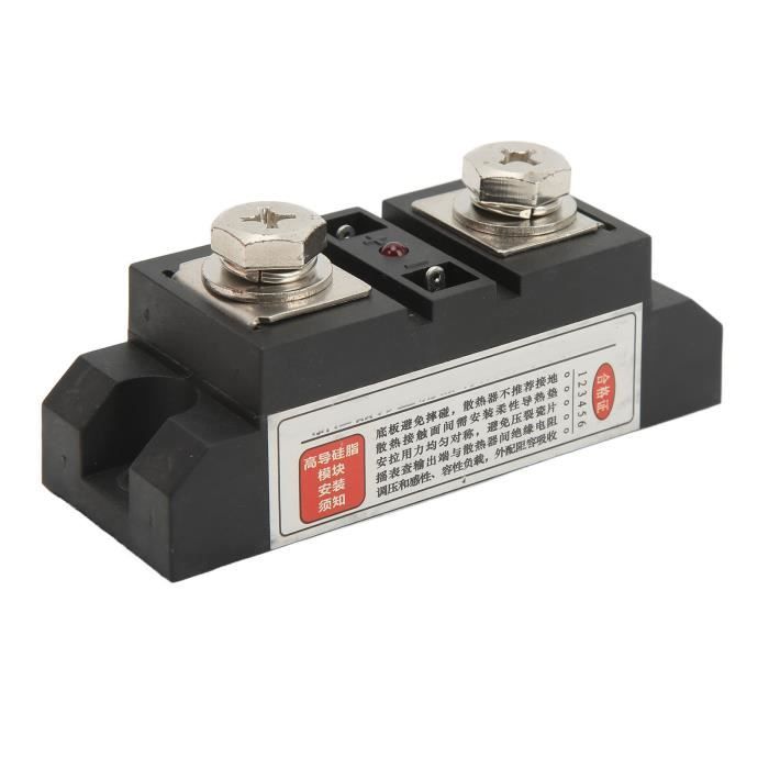 Relais Statique SSR DC-DC 100A - Relais Semi-conducteurs 5-220V, Contrôle 3-32V, Dissipateur Aluminium