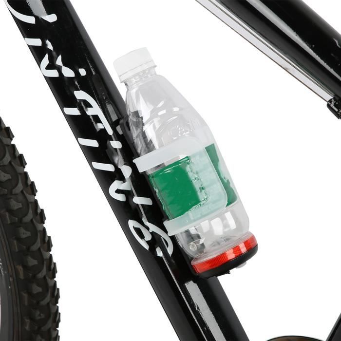 Ainiv Porte-Bouteille Vélo + Bouteille 800 Ml Sans BPA – Fixation Solide, Noir Brillant, Pour VTT Route Vélo Électrique