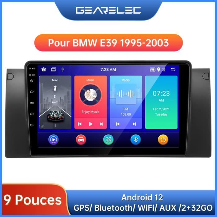 Gearelec Autoradio 9 Pouces Android pour BMW E39 1995-2003 avec GPS Navigation Bluetooth RDS WiFi 2+32GO