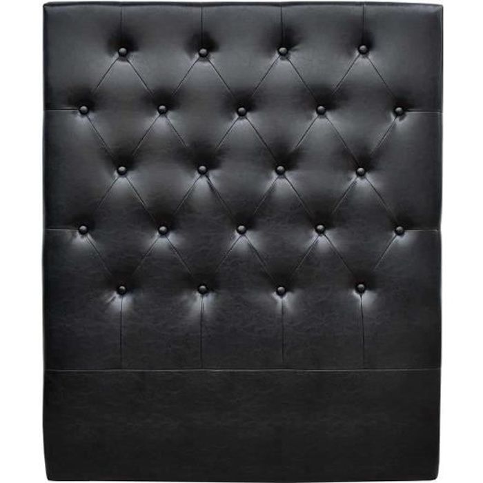 Tête de lit capitonnée Déco - HABITAT ET JARDIN - 99 cm - Noir - PVC