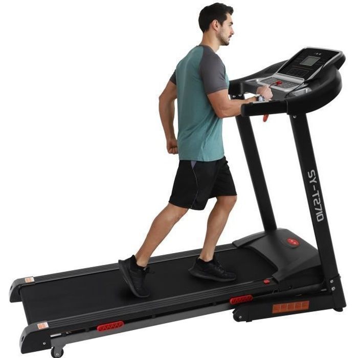 Tapis de Marche/Course Electrique PliableLCD 12 Programmes Verin hydraulique Bluetooth SY-T2710